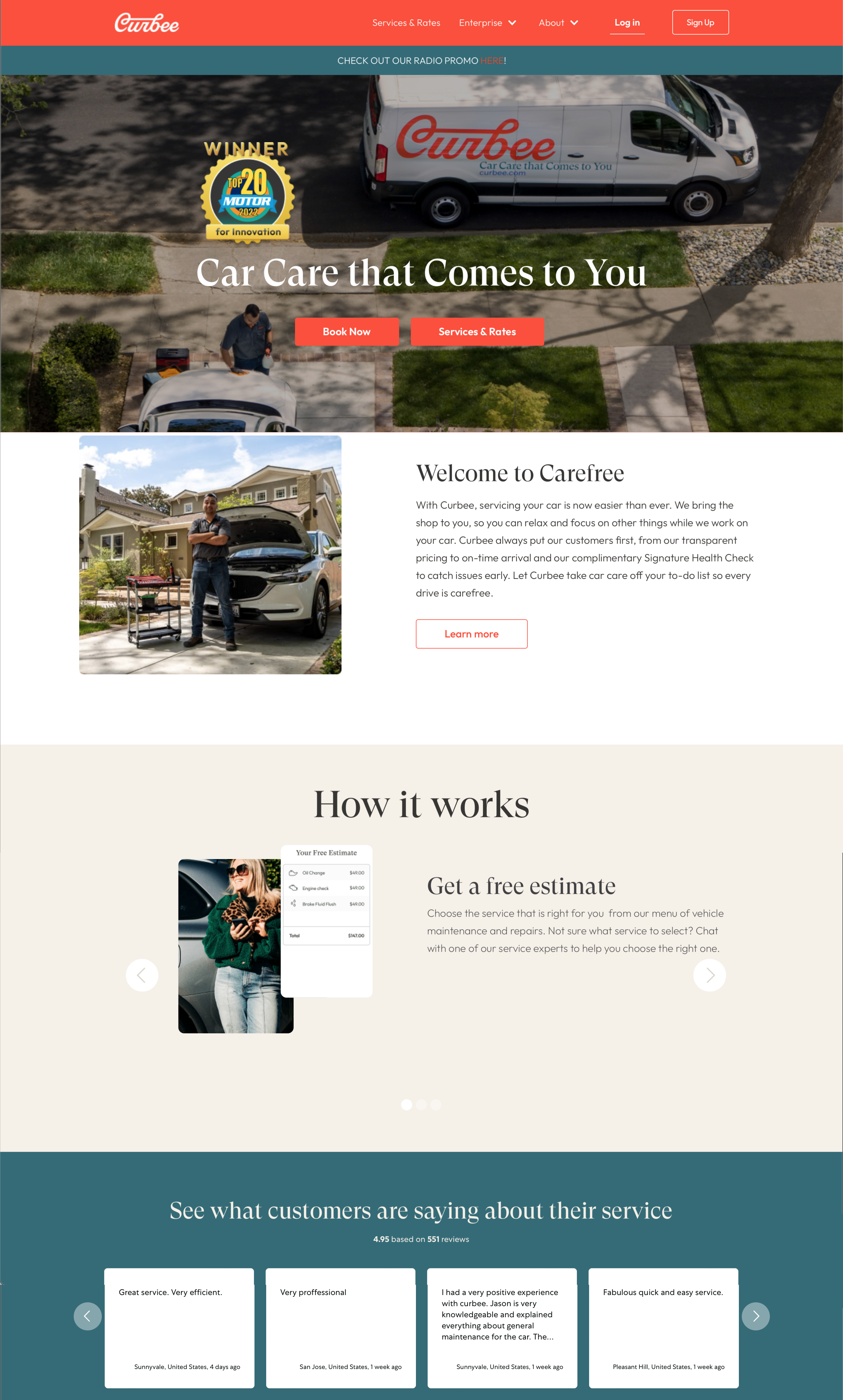 Homepage before